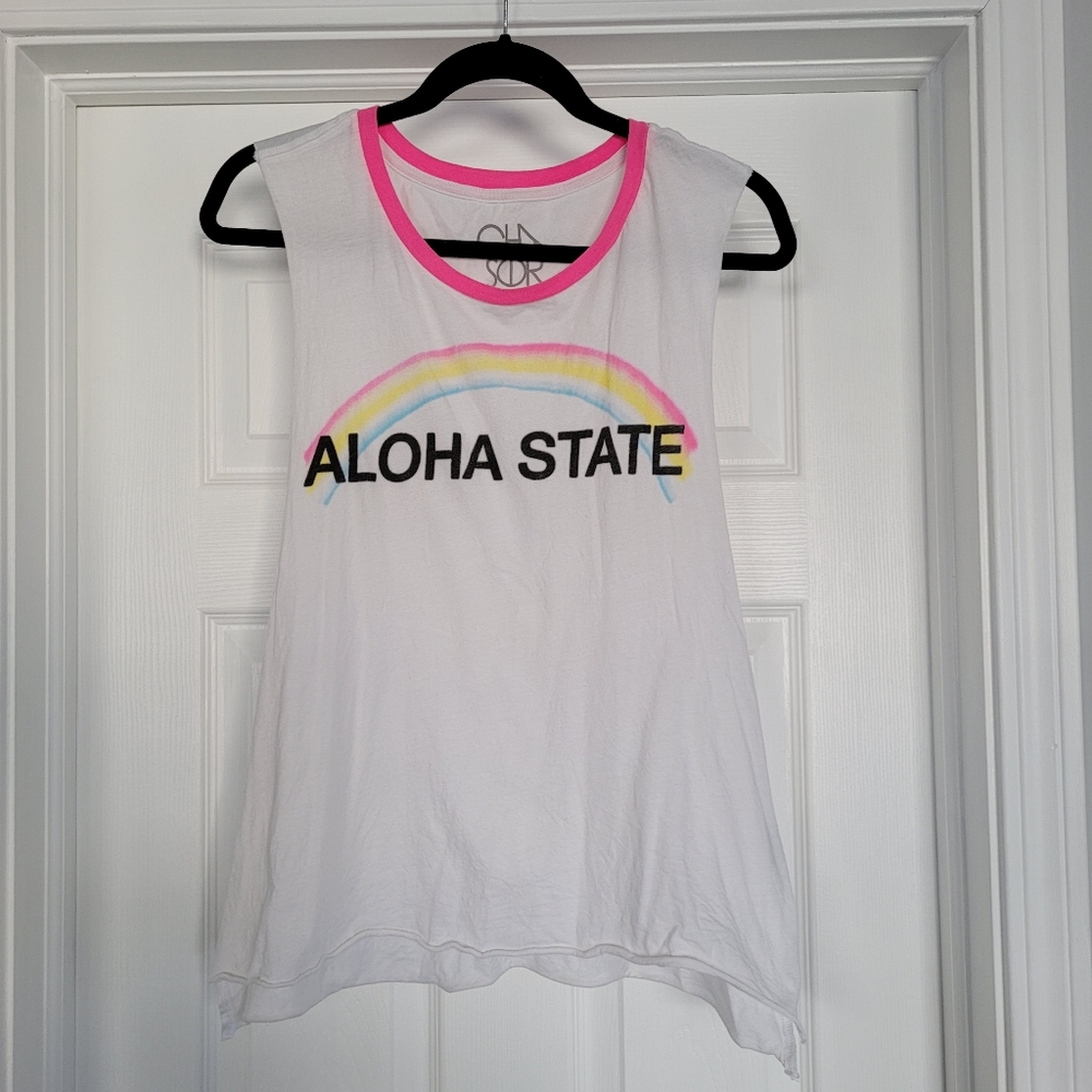 Sleeveless Chaser Aloha State top size L